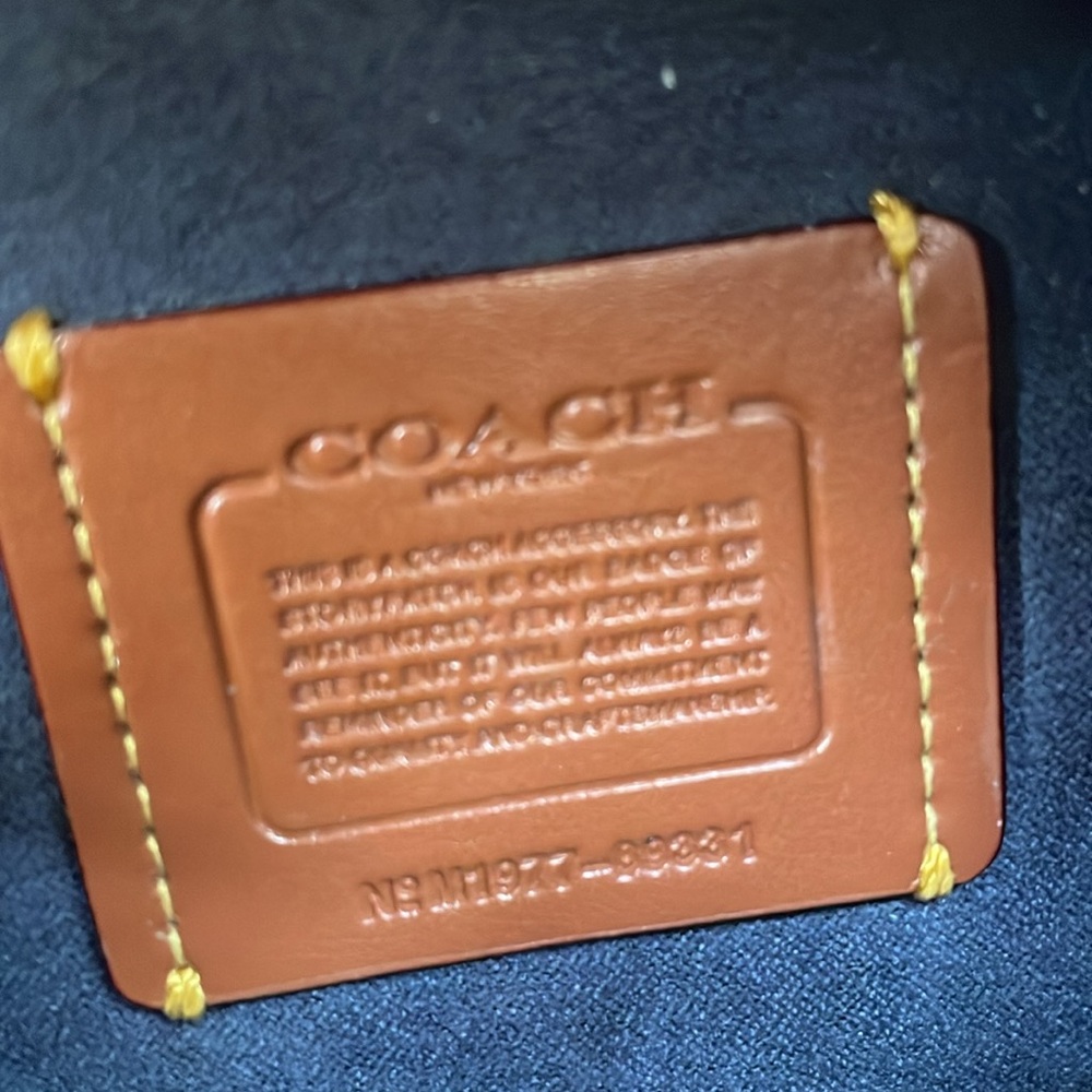 1941 Coach Courier Wristlet clutch 89331 Pacific Blue and brass  NWT - Picture 13 of 14